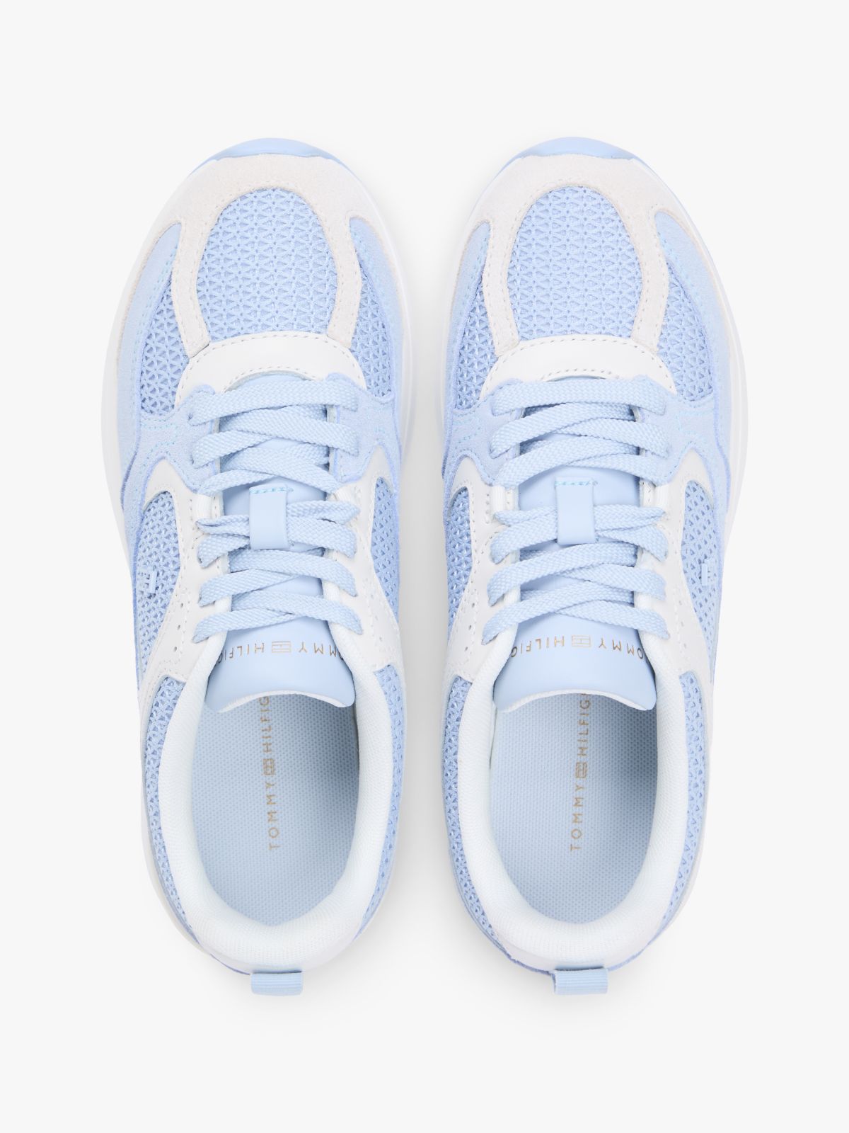 Tonal TH Monogram Mixed Texture Trainers — Blue