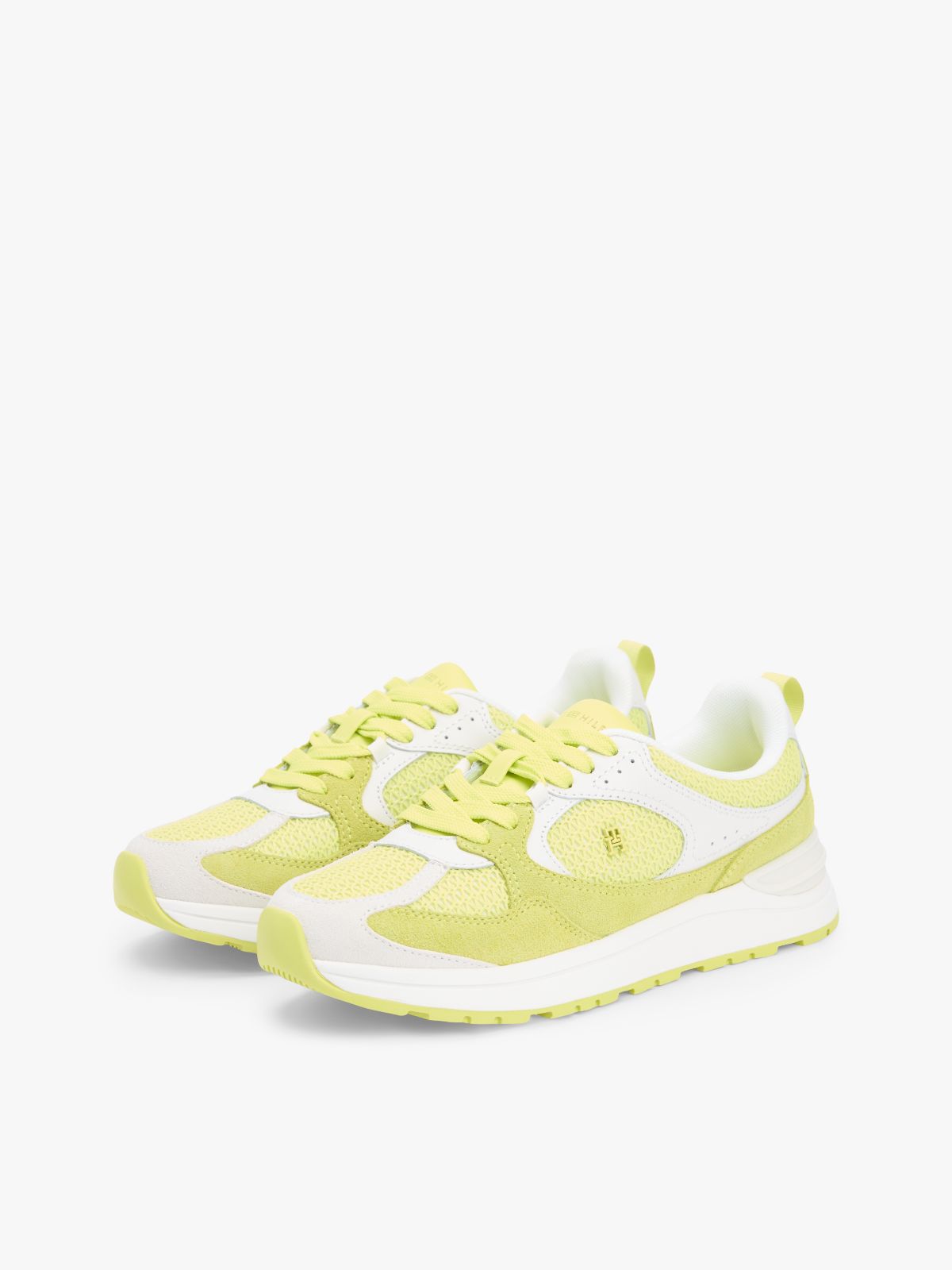 Tonal TH Monogram Mixed Texture Trainers — Yellow