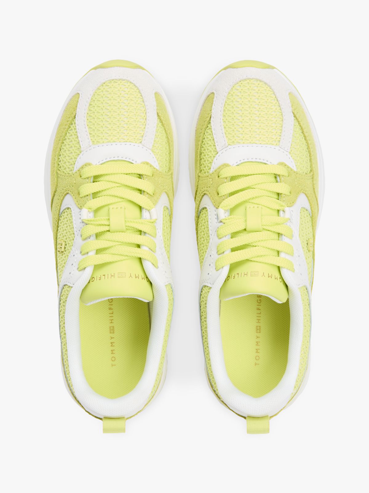 Tonal TH Monogram Mixed Texture Trainers — Yellow