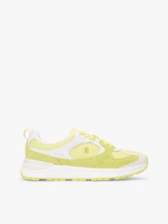 Tonal TH Monogram Mixed Texture Trainers — Yellow 1