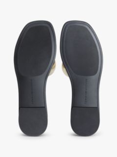 Metallic Leather Slip-On Mules — Gold 5