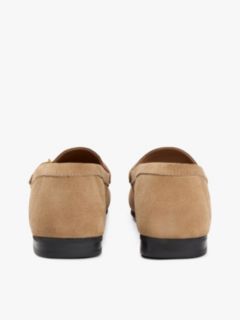 Suede Chain Penny Loafers — Khaki 4