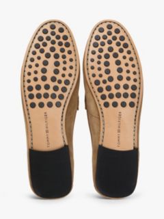 Suede Chain Penny Loafers — Khaki 5