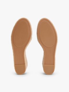 Hemp Crossover Strap Wedge Espadrilles — Beige 5