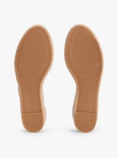 Metallic Leather Crossover Strap Wedge Espadrilles — Gold 5
