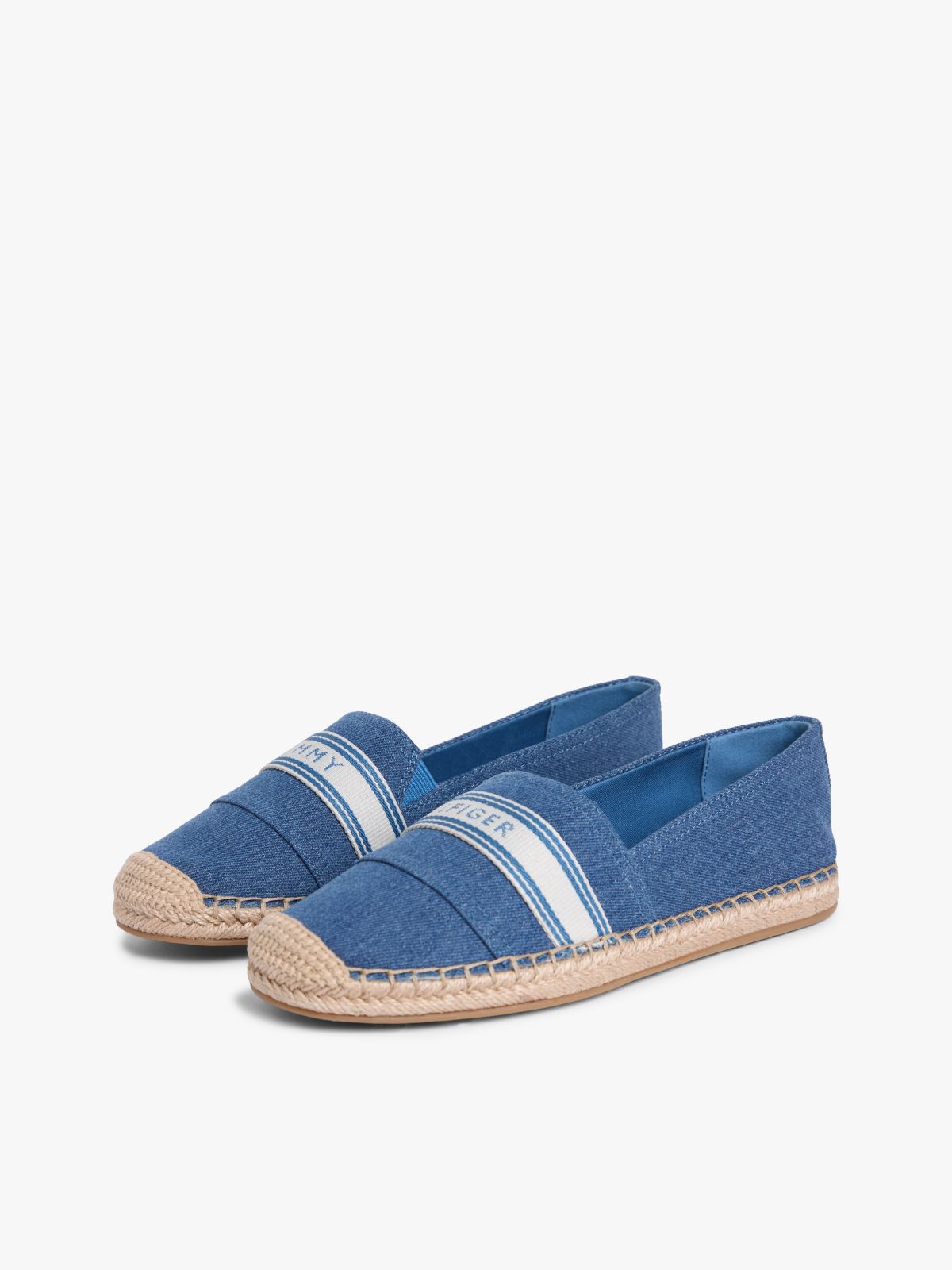 Canvas Denim Espadrilles — Blue