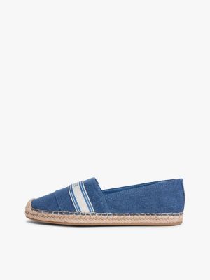 blue canvas denim espadrilles for women tommy hilfiger