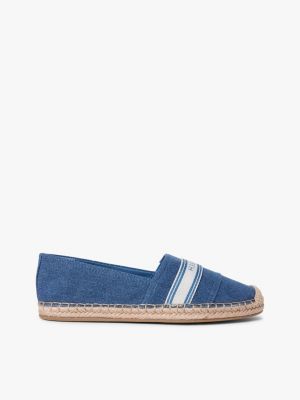 blue canvas denim espadrilles for women tommy hilfiger