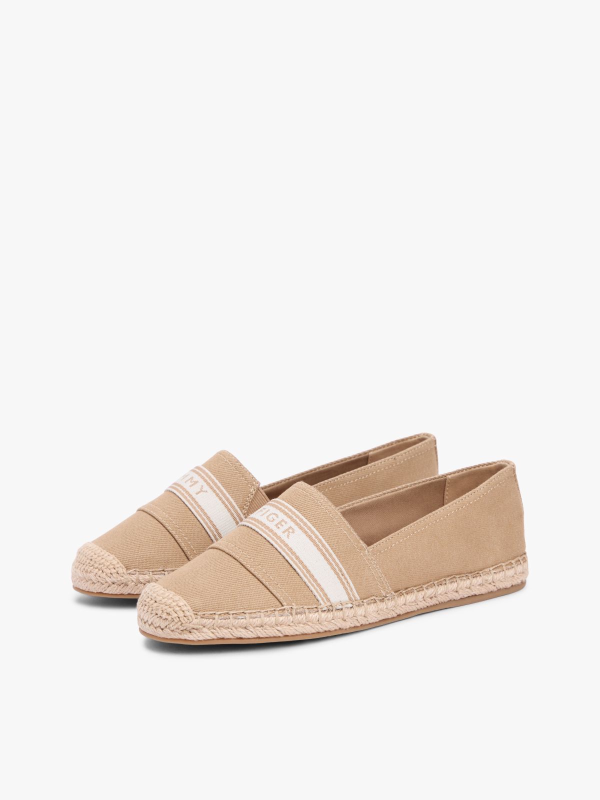Canvas Denim Espadrilles — Khaki
