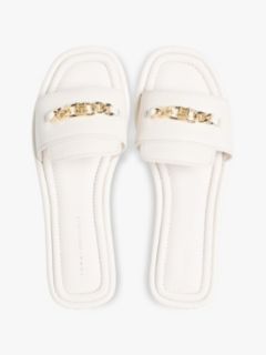 TH Monogram Horsebit Flat Leather Mules — Beige 3