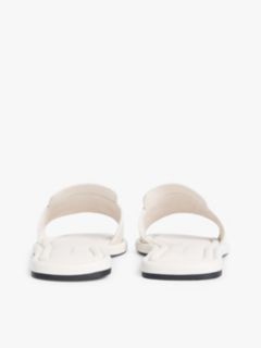 TH Monogram Horsebit Flat Leather Mules — Beige 4