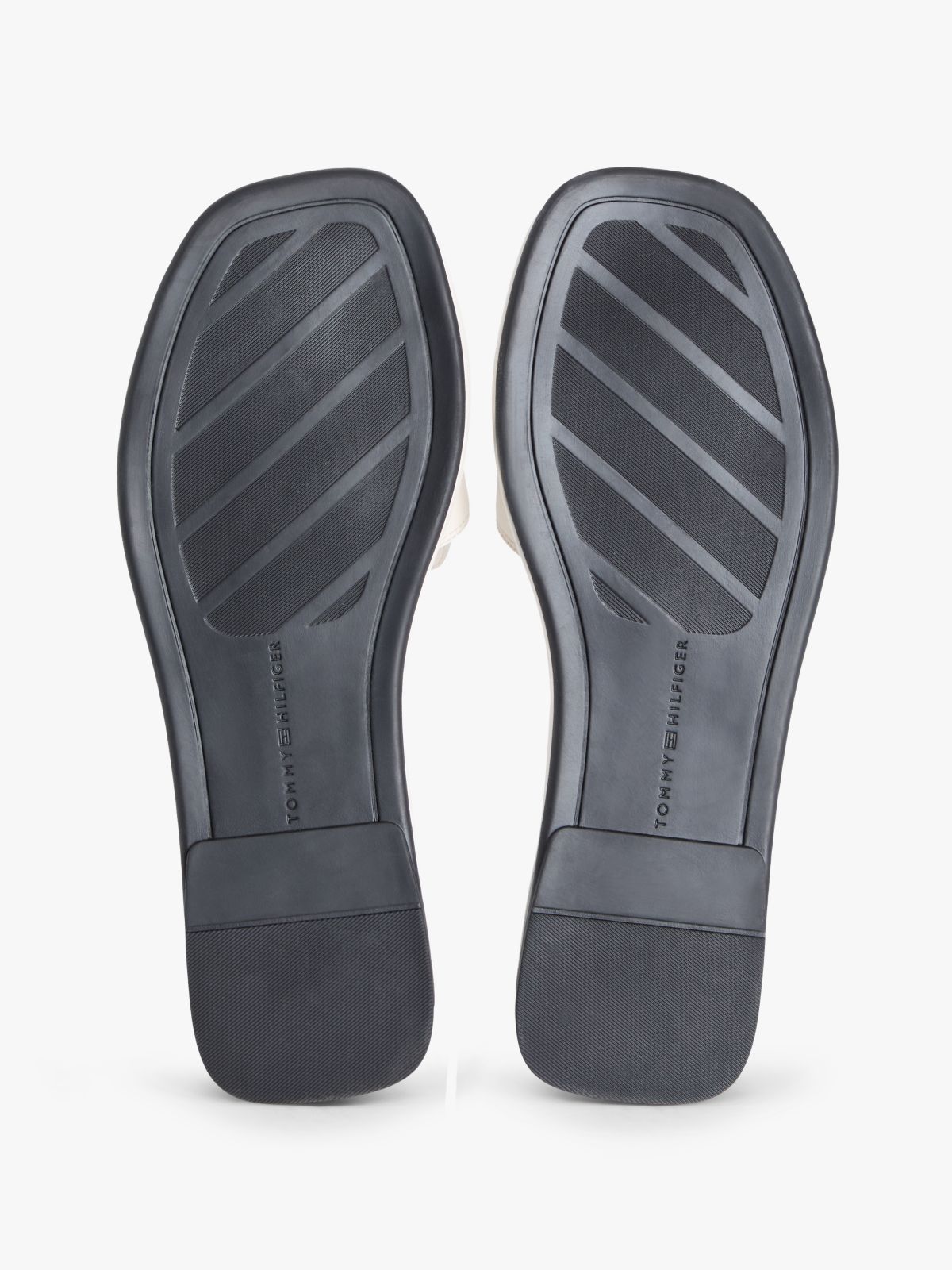 TH Monogram Horsebit Flat Leather Mules — Beige