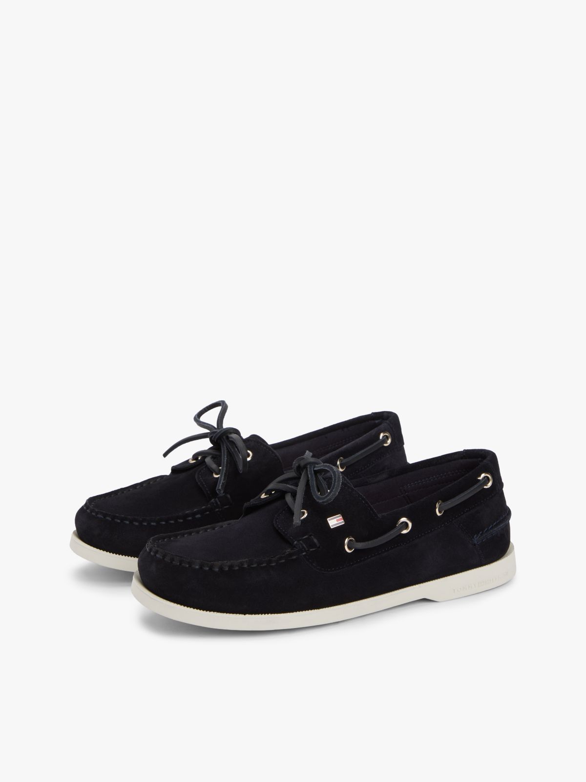 Suede Boat Shoes — Blue