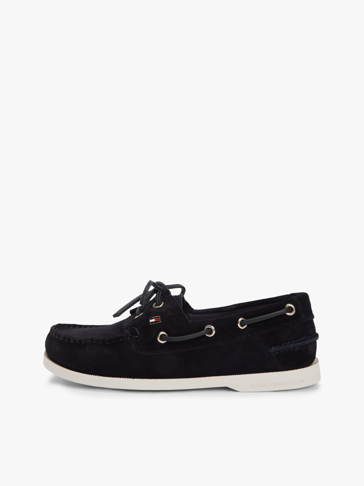 Suede Boat Shoes — Blue