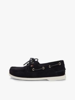 Suede Boat Shoes — Blue 7
