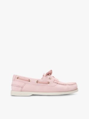 pink bootsschuh aus veloursleder für damen - tommy hilfiger