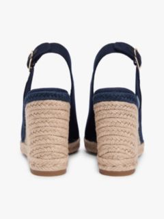 Hemp Slingback Wedge Espadrilles — Blue 4