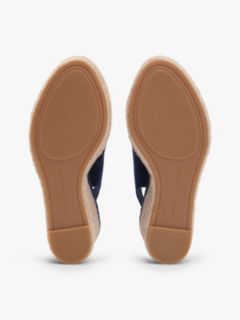 Hemp Slingback Wedge Espadrilles — Blue 5