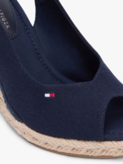 Hemp Slingback Wedge Espadrilles — Blue 6