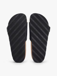 Cork Footbed Slip-On Sandals — Black 5