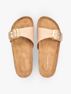 Cork Footbed Slip-On Sandals — Pink 3