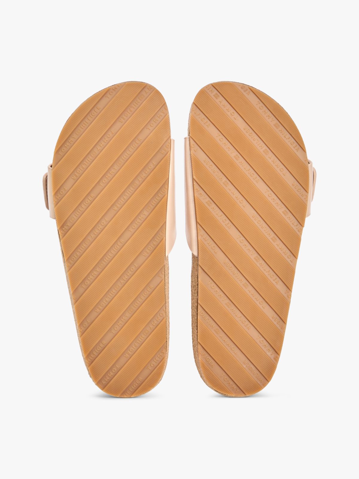 Cork Footbed Slip-On Sandals — Pink