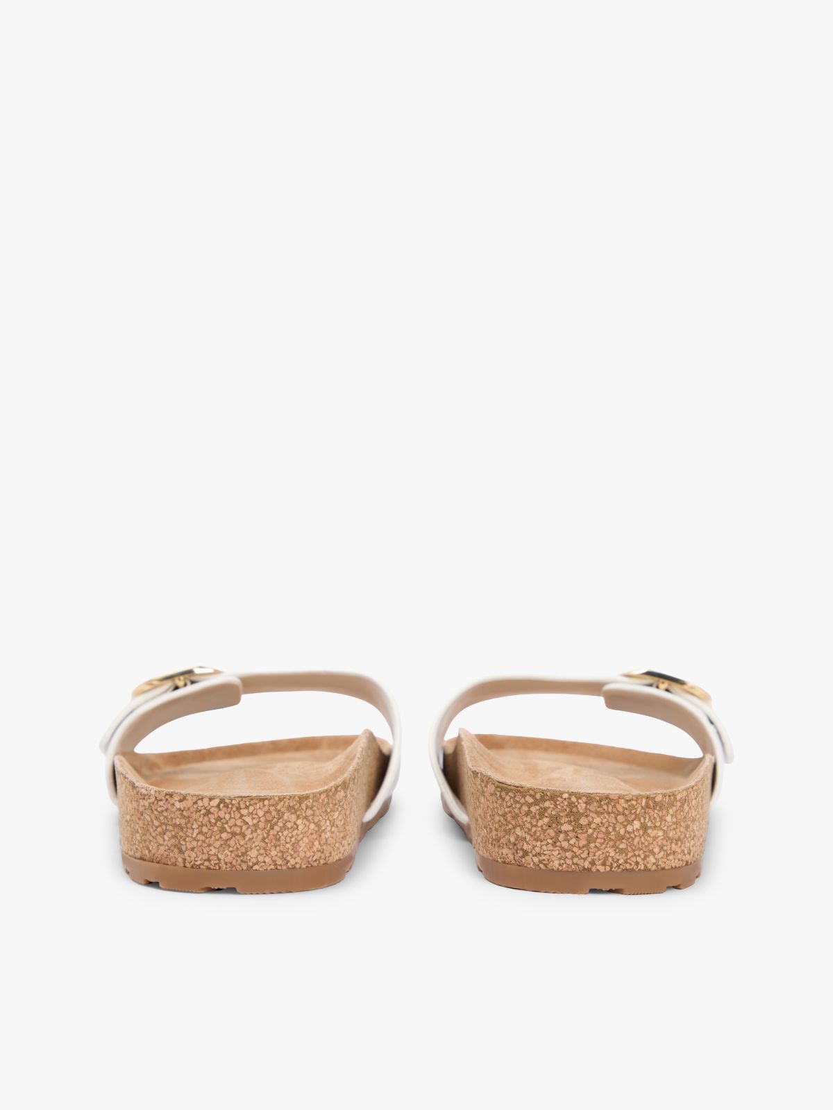 Cork Footbed Slip-On Sandals — White