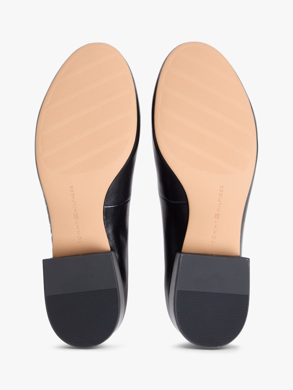 Leather Mary Jane Block Heels — Black