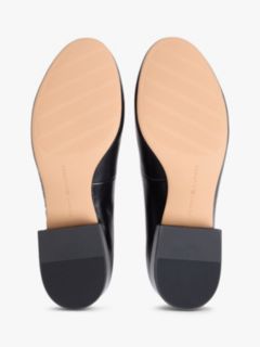 Leather Mary Jane Block Heels — Black 5