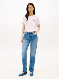 Canvas Denim Elasticated Strap Ballerinas — Blue 8
