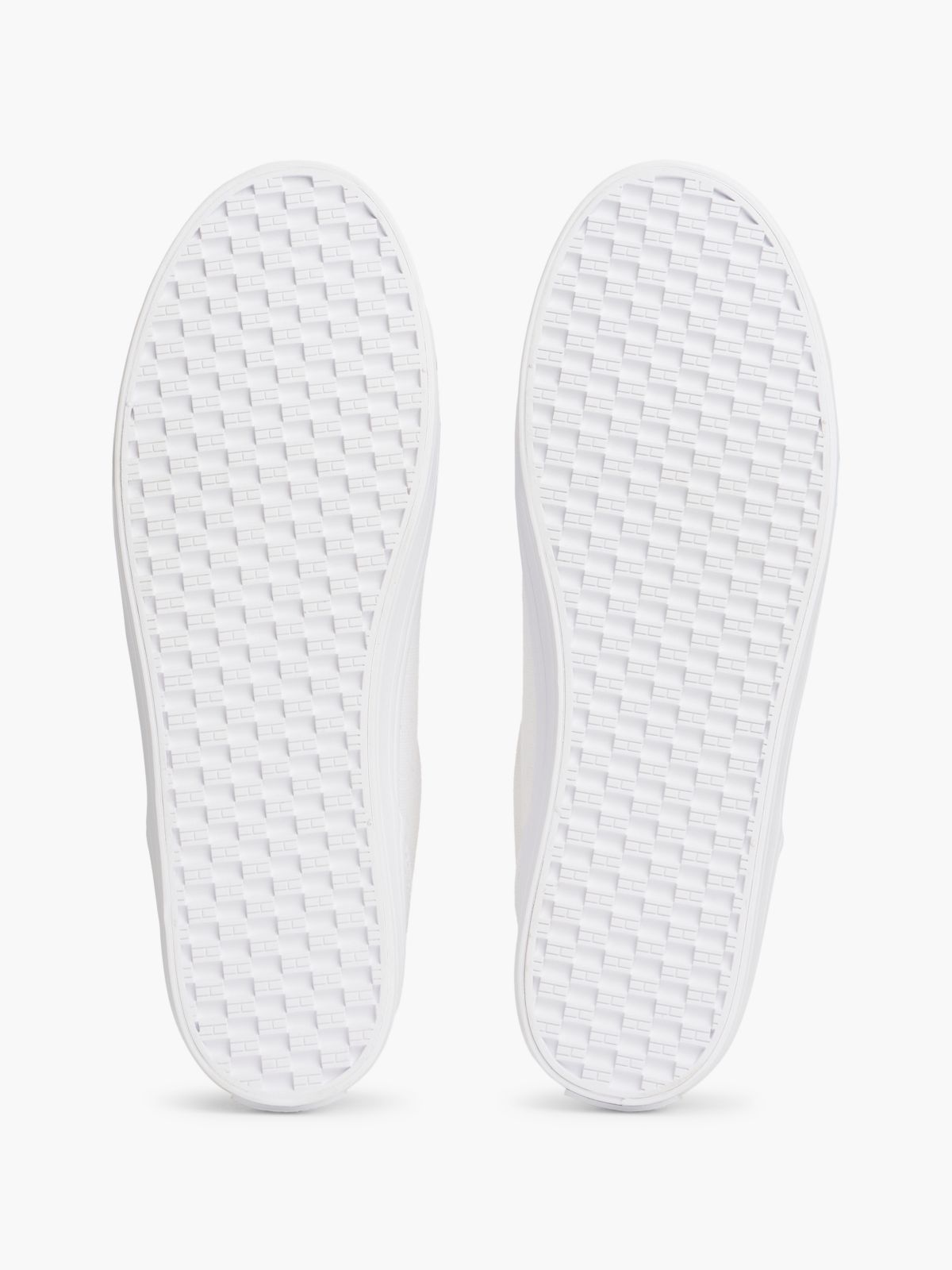 Leather Webbing Strap Cupsole Trainers — White