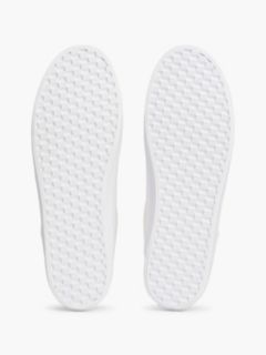 Leather Webbing Strap Cupsole Trainers — White 5