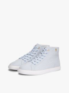 TH Monogram Canvas Mid-Top Trainers — Blue 2