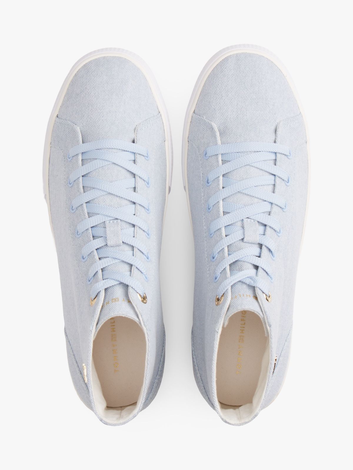 TH Monogram Canvas Mid-Top Trainers — Blue