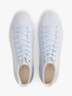 TH Monogram Canvas Mid-Top Trainers — Blue 3