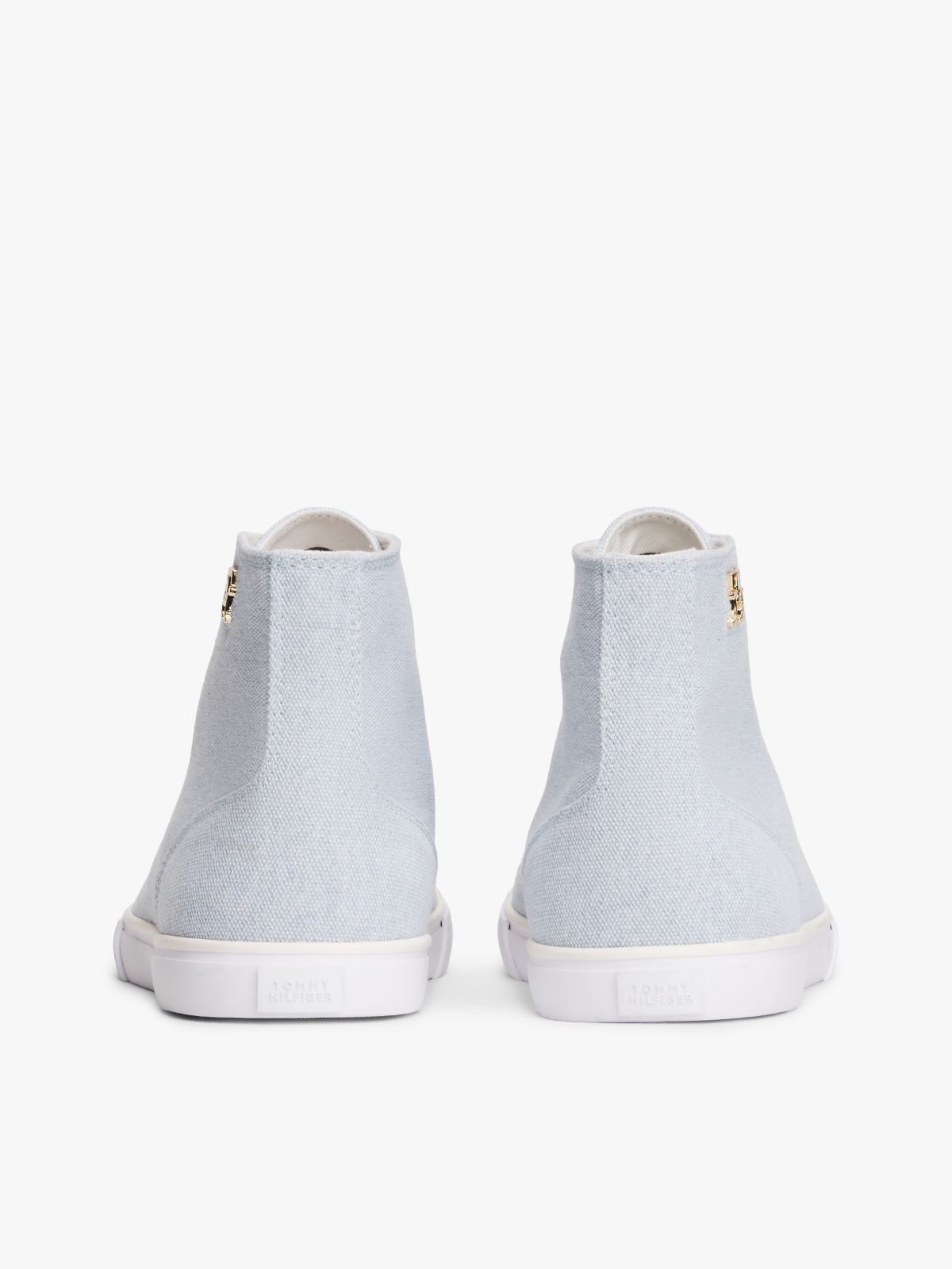 TH Monogram Canvas Mid-Top Trainers — Blue