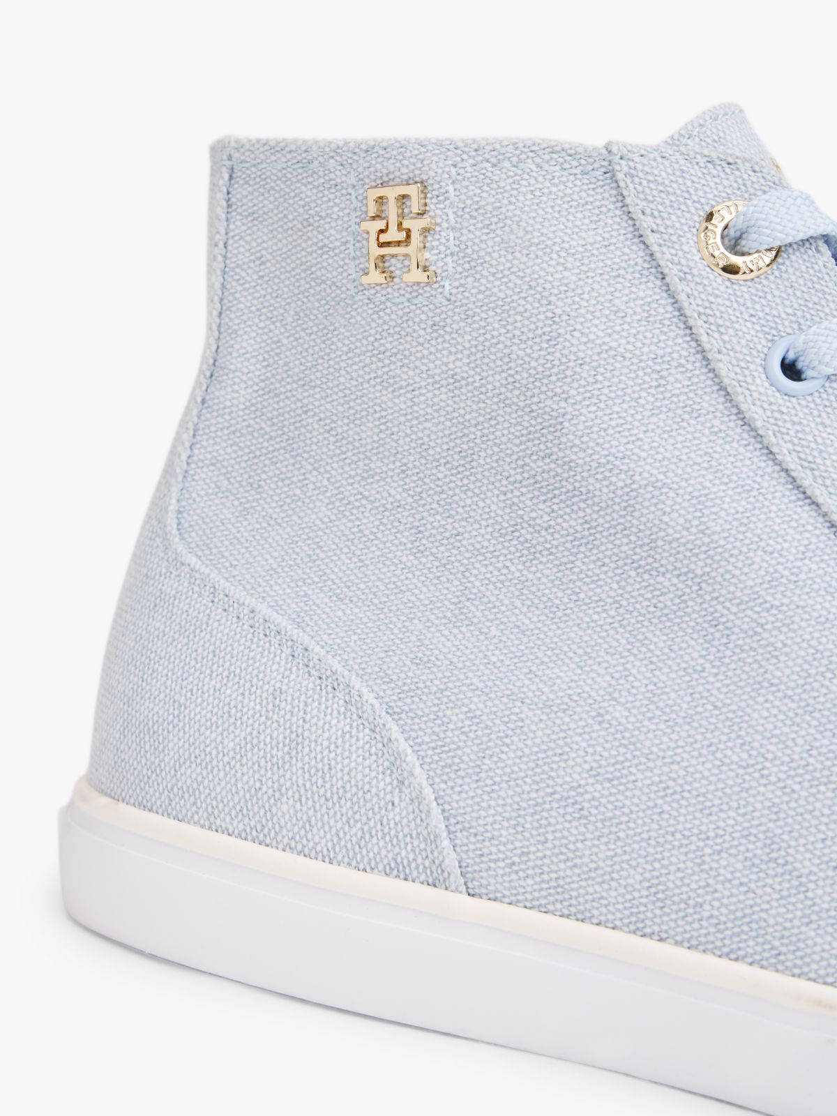 TH Monogram Canvas Mid-Top Trainers — Blue