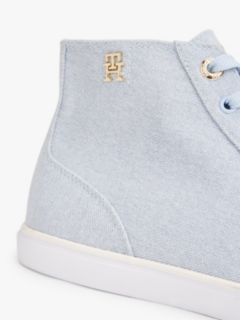 TH Monogram Canvas Mid-Top Trainers — Blue 6