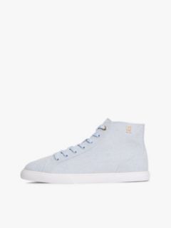 TH Monogram Canvas Mid-Top Trainers — Blue 7