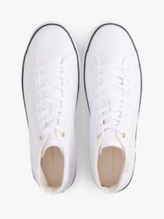 TH Monogram Canvas Mid-Top Trainers — White 3