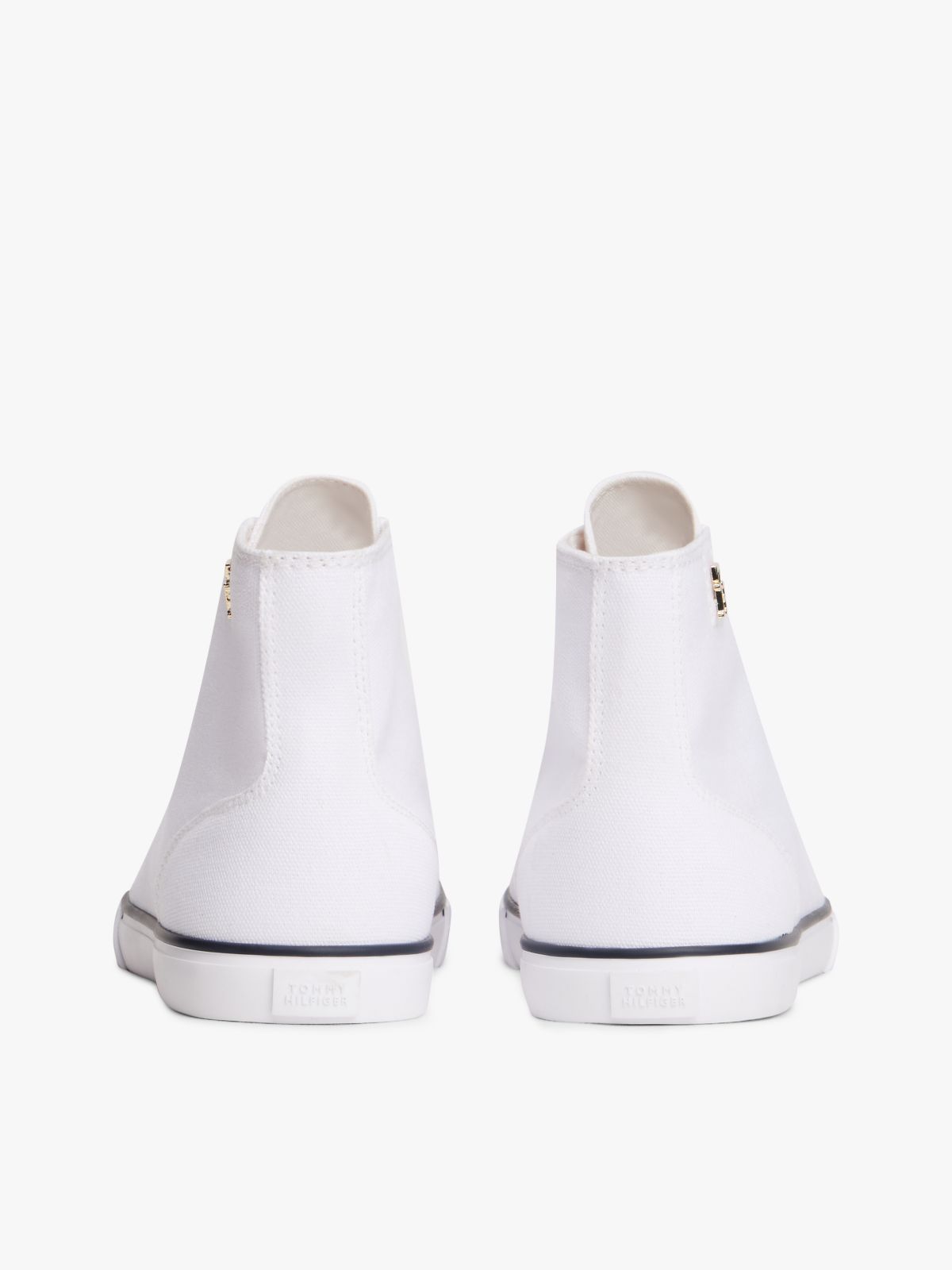 TH Monogram Canvas Mid-Top Trainers — White