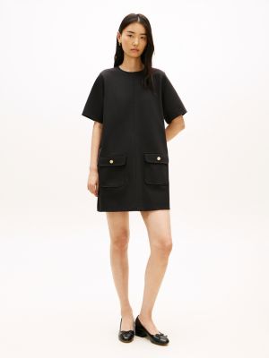 black leather mary jane block heels for women tommy hilfiger