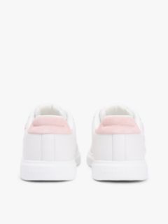 Hilfiger Icon Leather Logo Embroidery Court Trainers — White 4