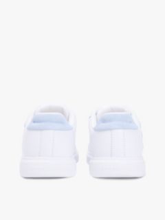 Hilfiger Icon Leather Logo Embroidery Court Trainers — Beige 4