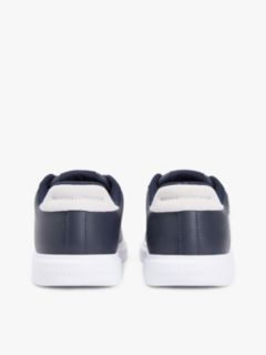 Hilfiger Icon Leather Logo Embroidery Court Trainers — Blue 4