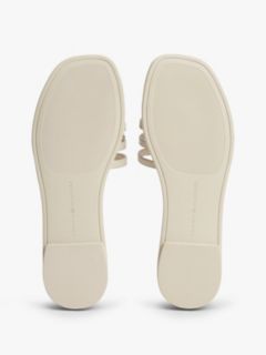 Logo Strap Leather Mules — Beige 5