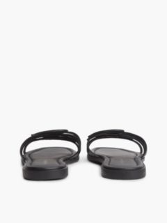 Logo Strap Leather Mules — Black 4