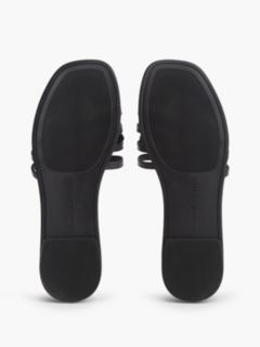 Logo Strap Leather Mules — Black 5