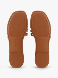 Logo Strap Leather Mules — Brown 5