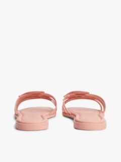 Logo Strap Leather Mules — Pink 4